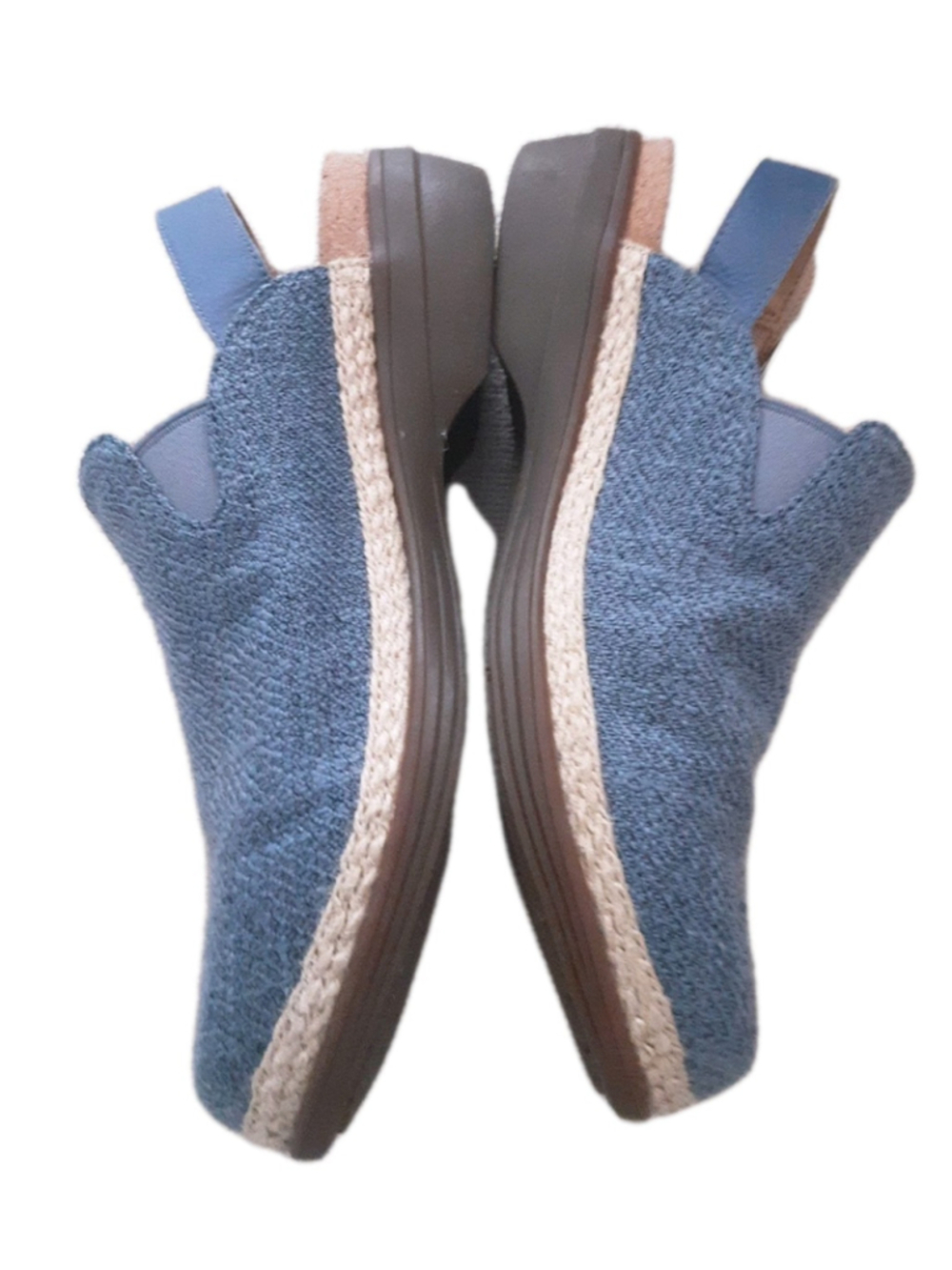 REVITALIGN-Ventura-Tweed Canvas Slingback Comfort Chic Clog-Med.Blue-Sz 8D-EUC